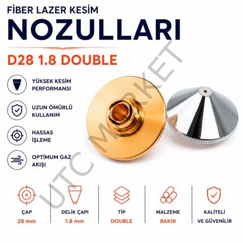 Fiber Lazer Nozul D28 1.8 Double