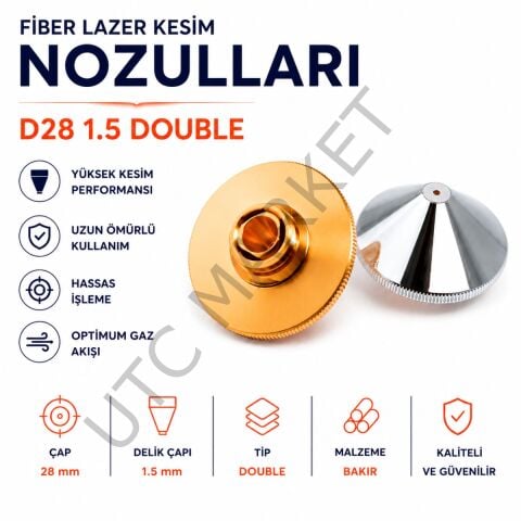 Fiber Lazer Nozul D28 1.5 Double