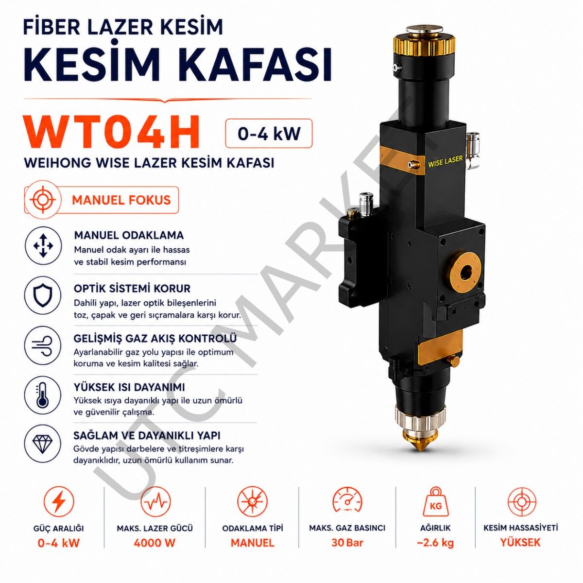 Weihong Wise Lazer Kesim Kafası WT04H 0-4 kW